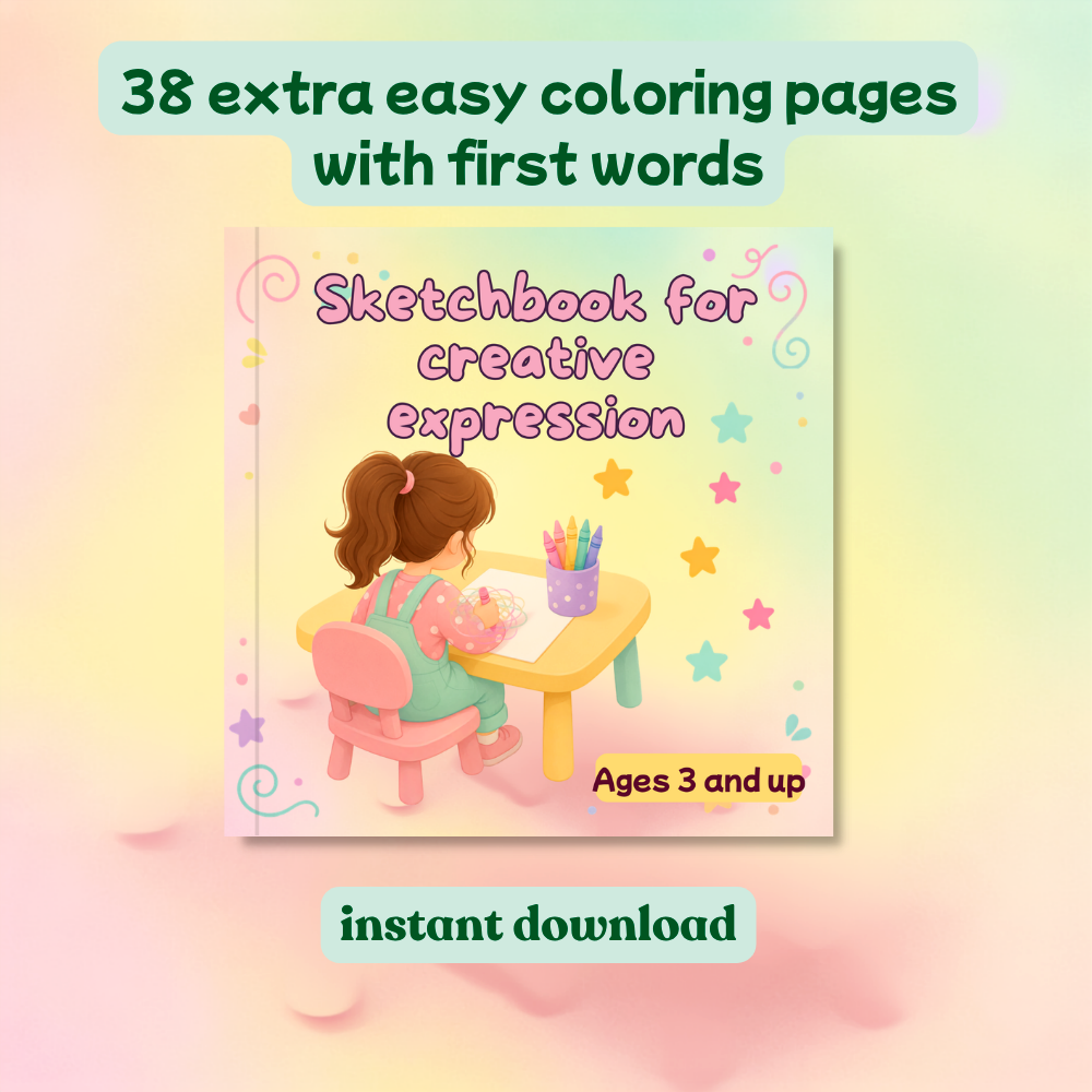 Doodle book for kids as a printable PDF download