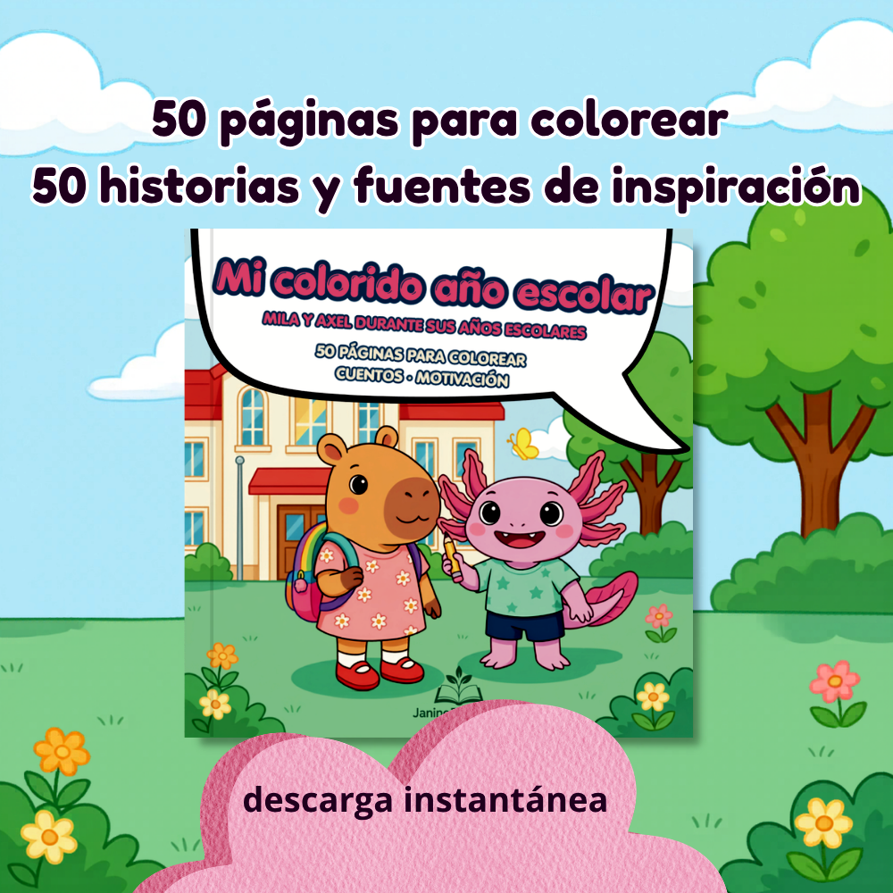 Libro creativo del año escolar para niños en PDF imprimible