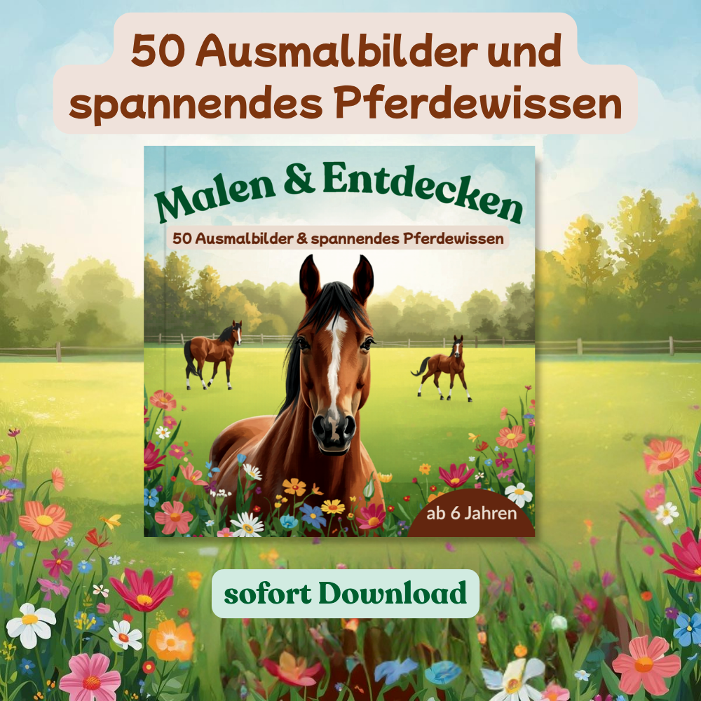 Pferde-Malbuch für Kinder als PDF-Download